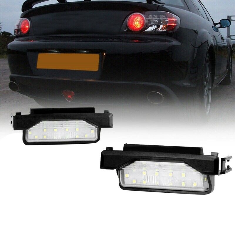 2Pcs Car LED License Plate Light for Mazda RX8 RX-8 2004-2011 G9I3