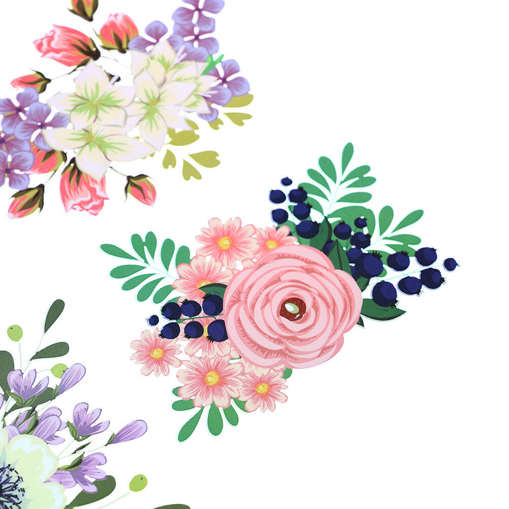 Flowers clothes patches heat transfer stickers printing iron on appliques.l8