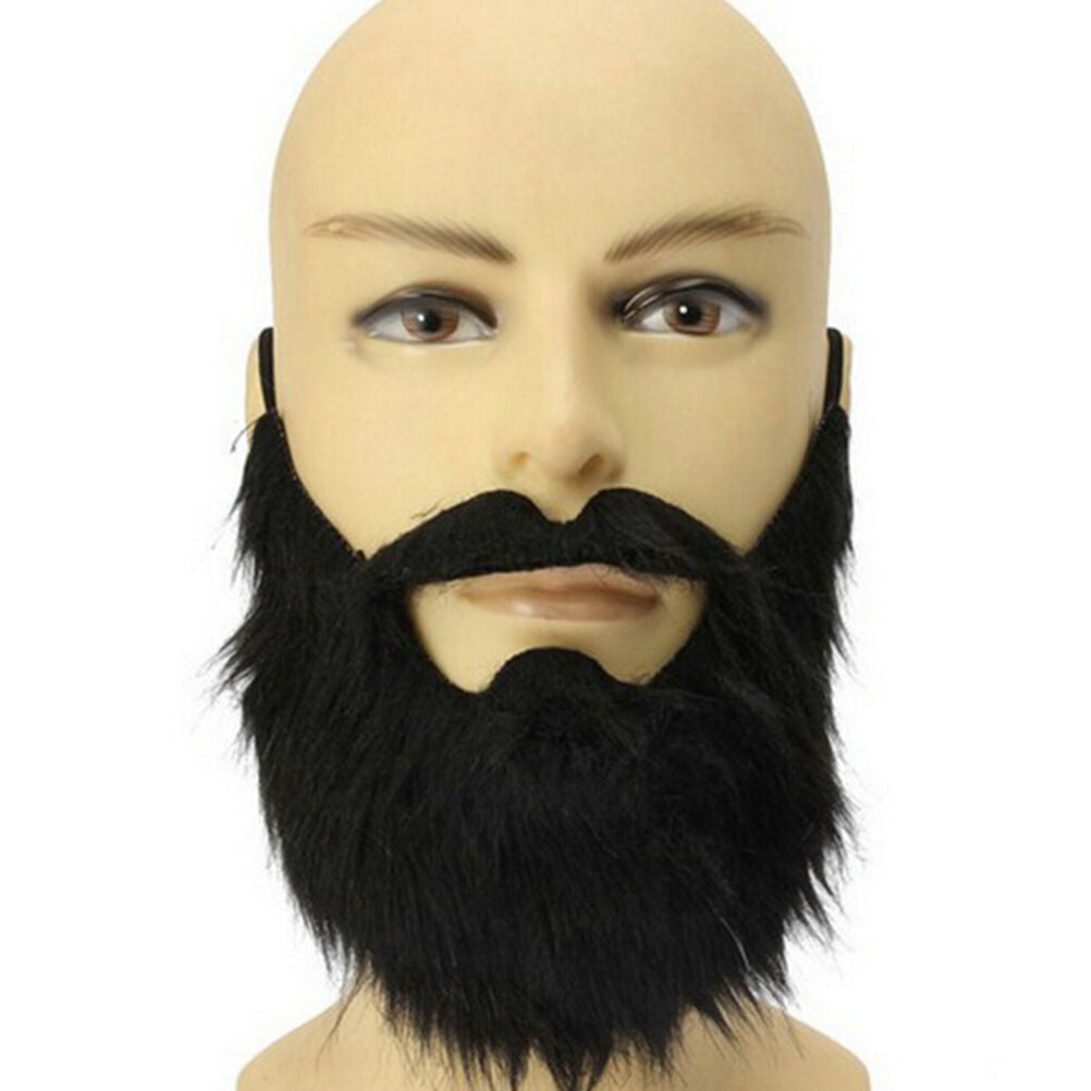 Costume Party Men Halloween Beard Facial Hair Disguise Game Black Mustache.l8