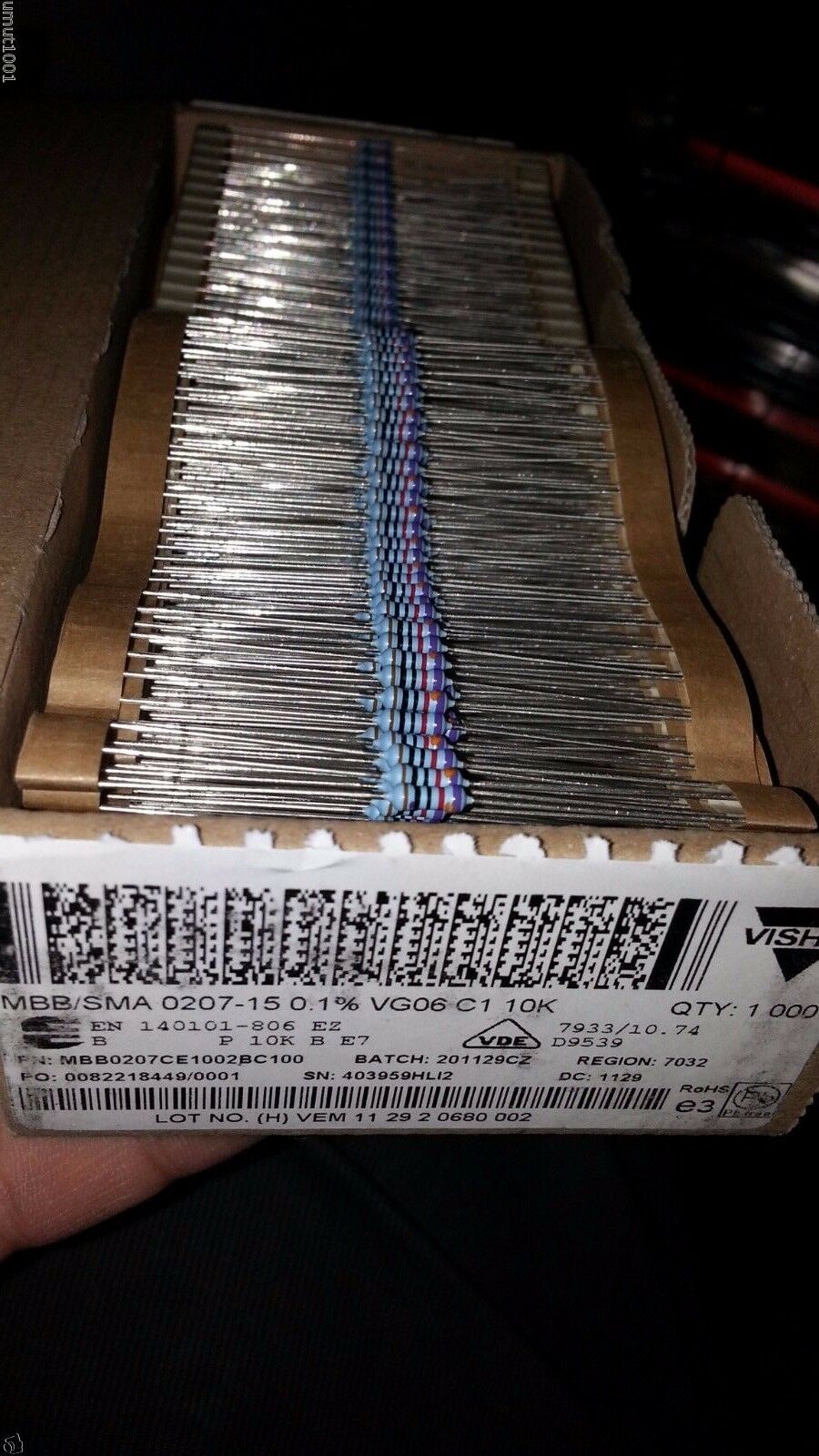 25x VISHAY SMA0207 0.6W 10K 0.1% 15ppm VG06 HIEND MIL GR PRECISION RESISTORS!
