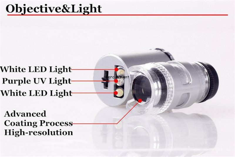 60X Magnifying Loupe Jewelry Jewelers Pocket Magnifier Loop microscope