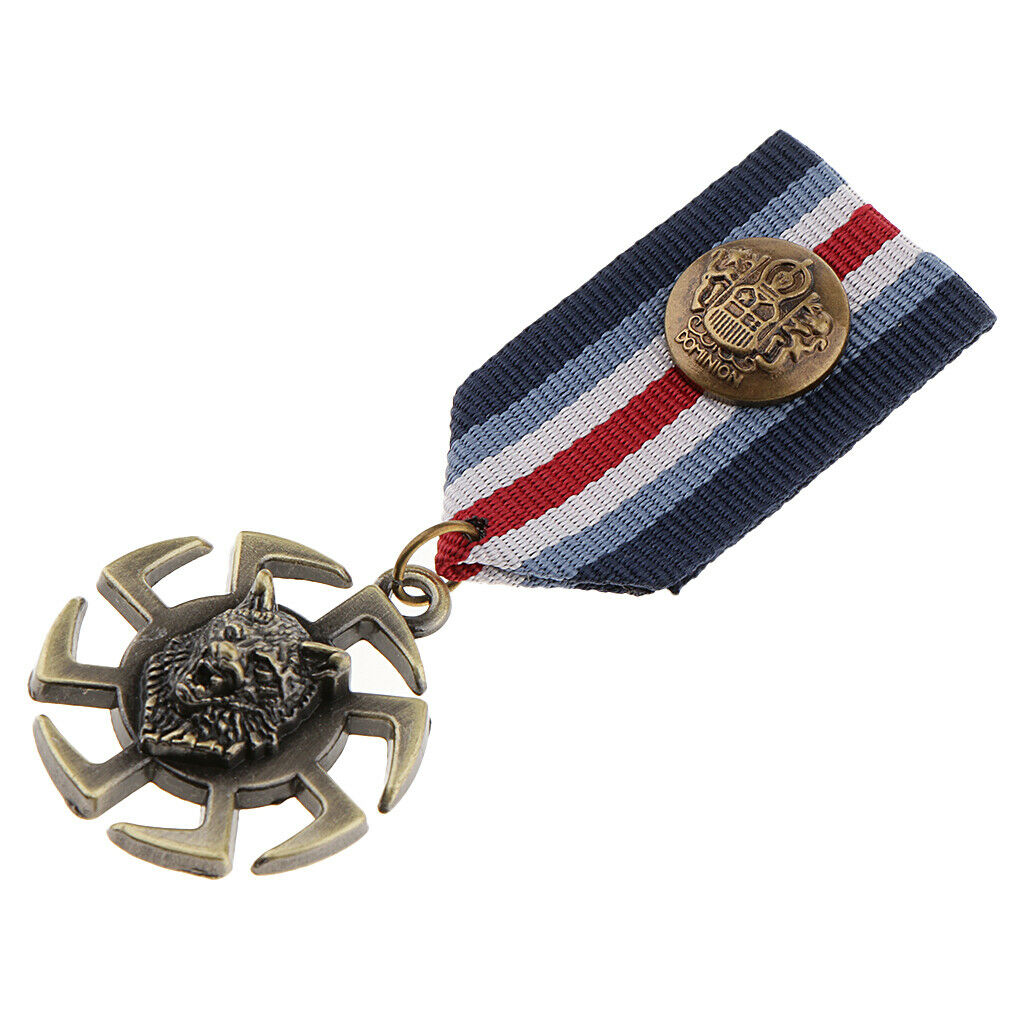 Prettyia 4x Mens Brooch Badge   Uniform Striped Fabric Medal Brooch
