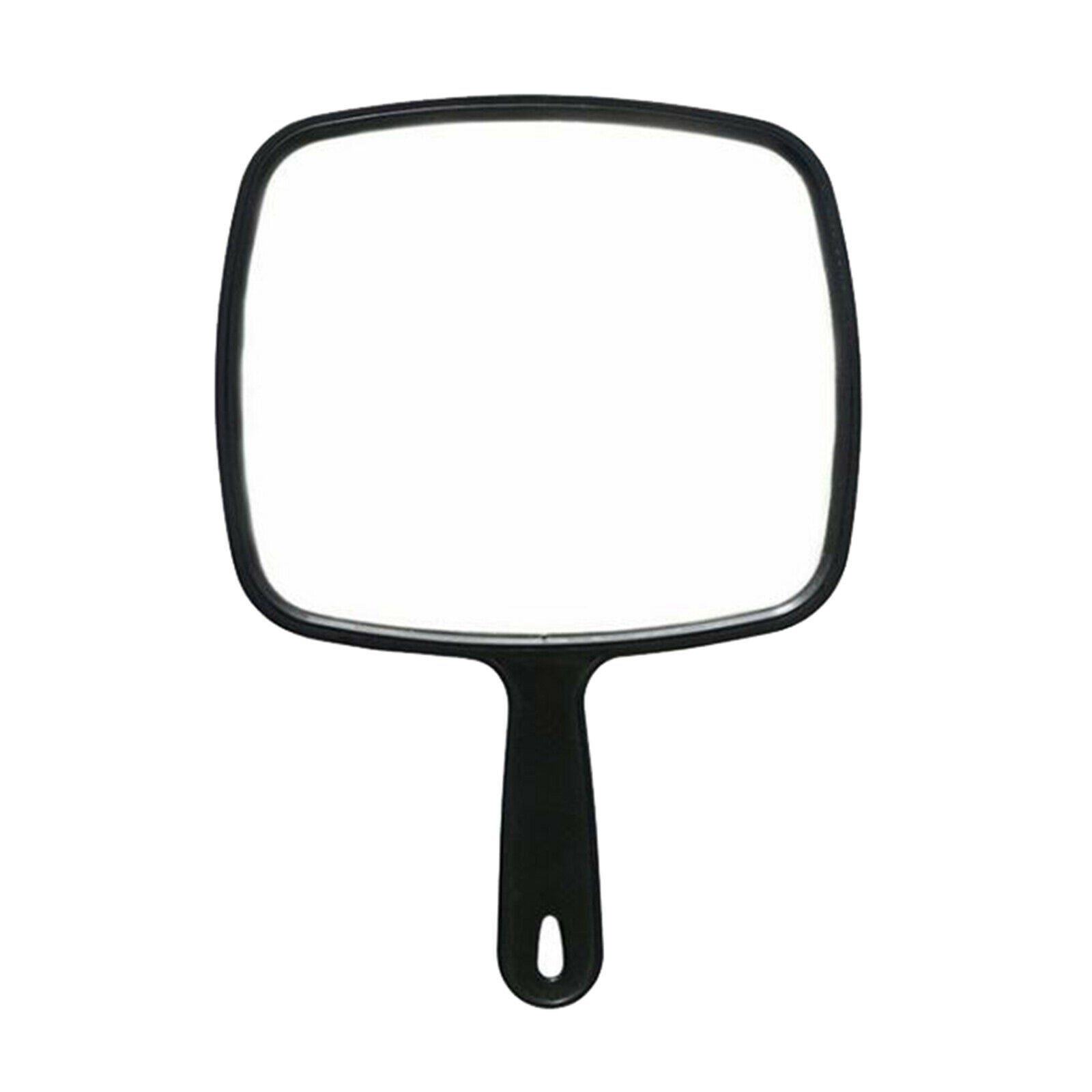 Salon Hair Stylist Handheld Mirror w/Handle for Beauty Wide Angle Black