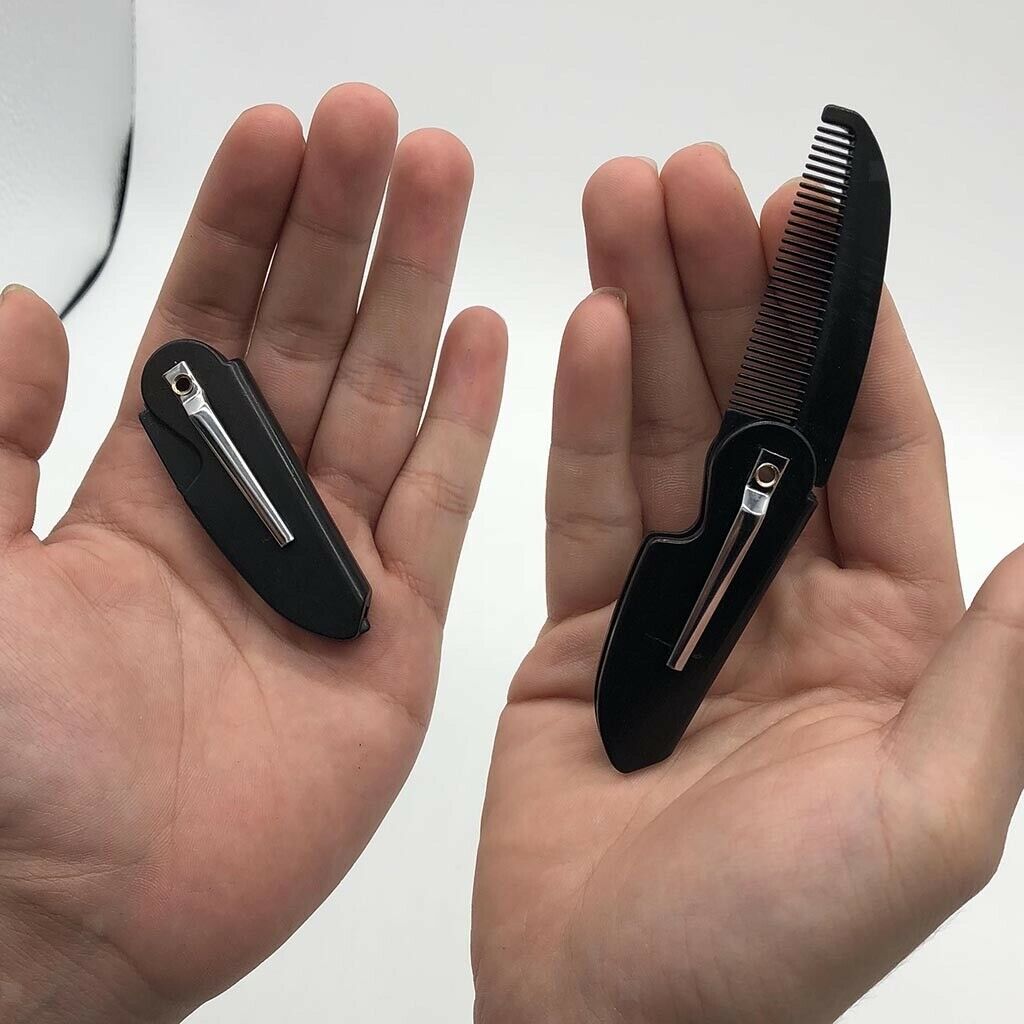 Men/Women Handmade Folding Beard Comb Styling Tools for Pockets Wallet