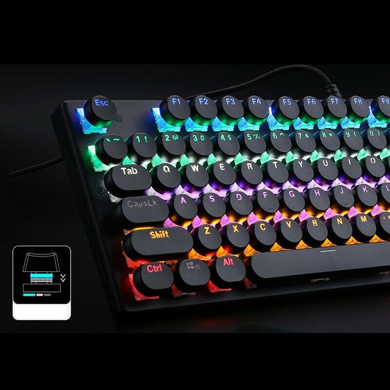 Magic-Refiner 1505 Retro Punk 108-Key Professional Gaming Mechanical Keyboard K9