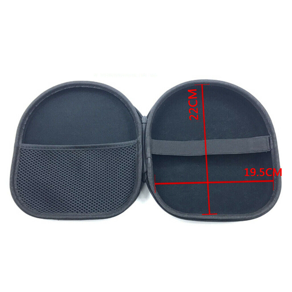 Black Hard EVA Headphone Carrying Case Storage Protection Box Zipper Pouch