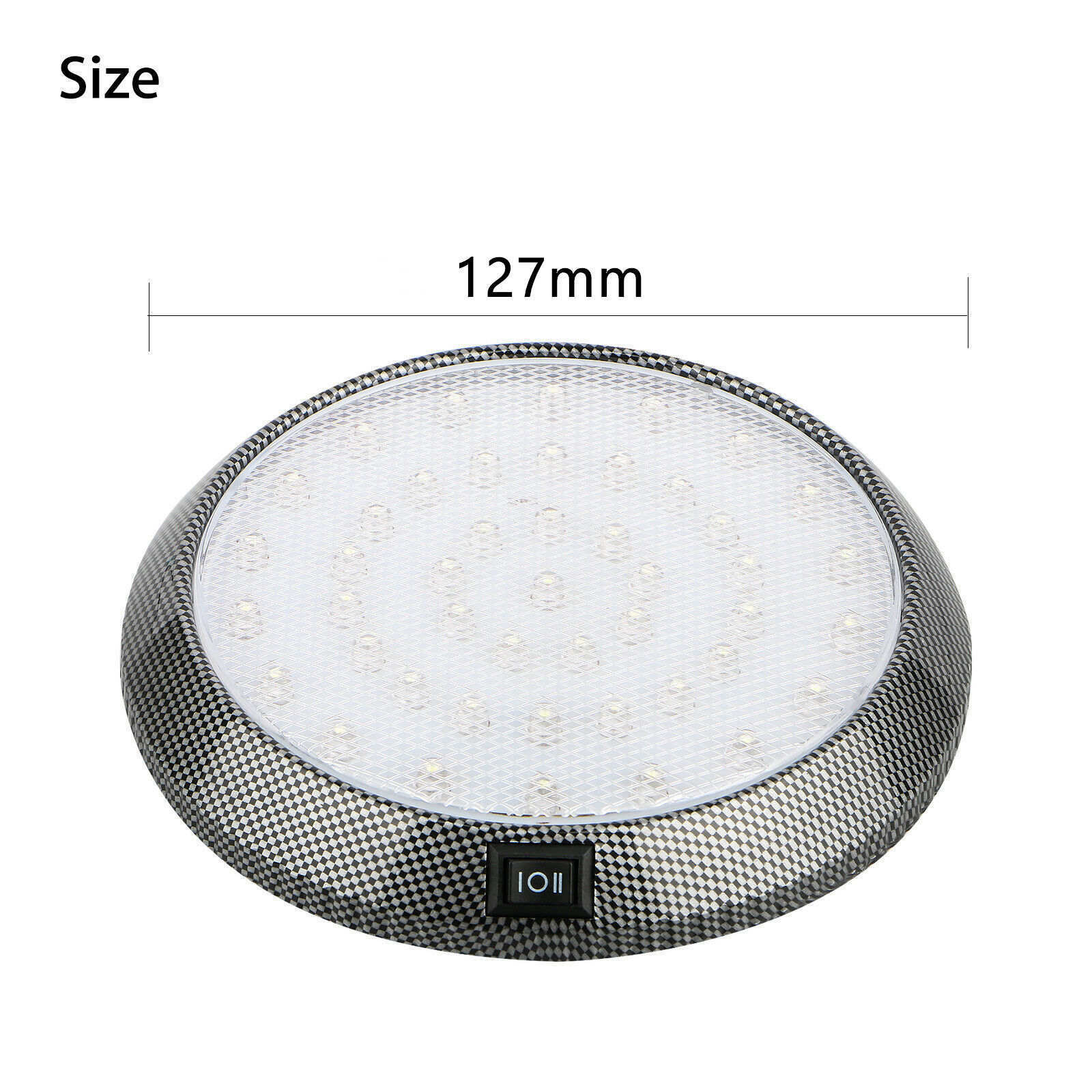 DC 12V White 46 LED Car Auto Round Dome Roof Ceiling Light Interior Bright White