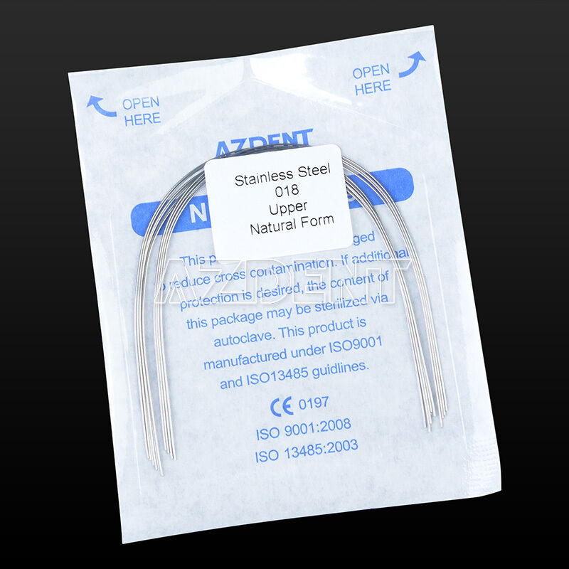50 X Orthodontic Dental Stainless Steel Natural Form Round Arch Wires 018 Upper