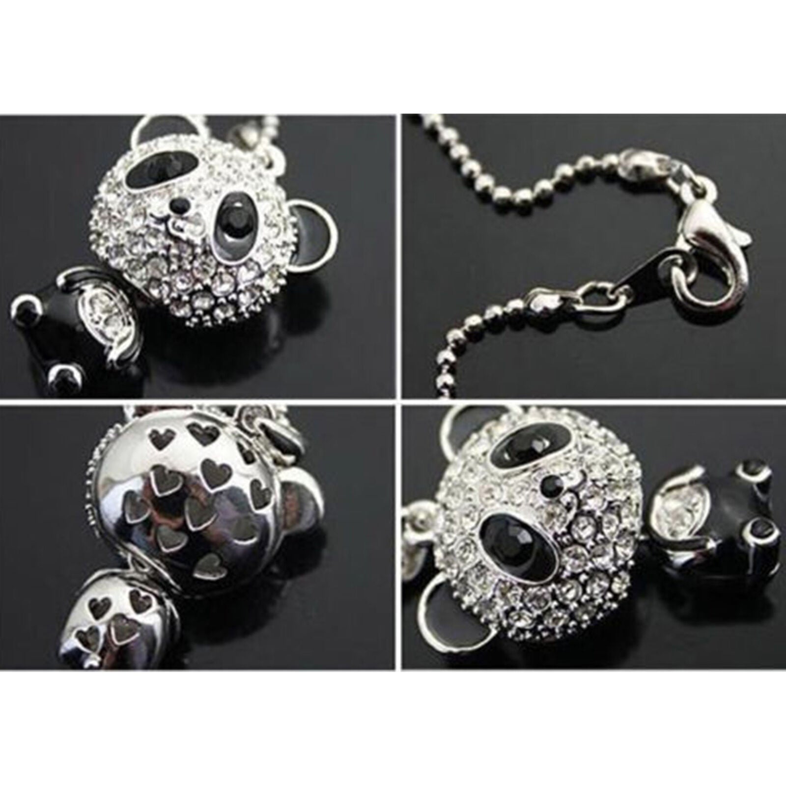 New Women Delicat Fashion Necklace Rhinestone Panda Pendant Chain Jewelry Gift