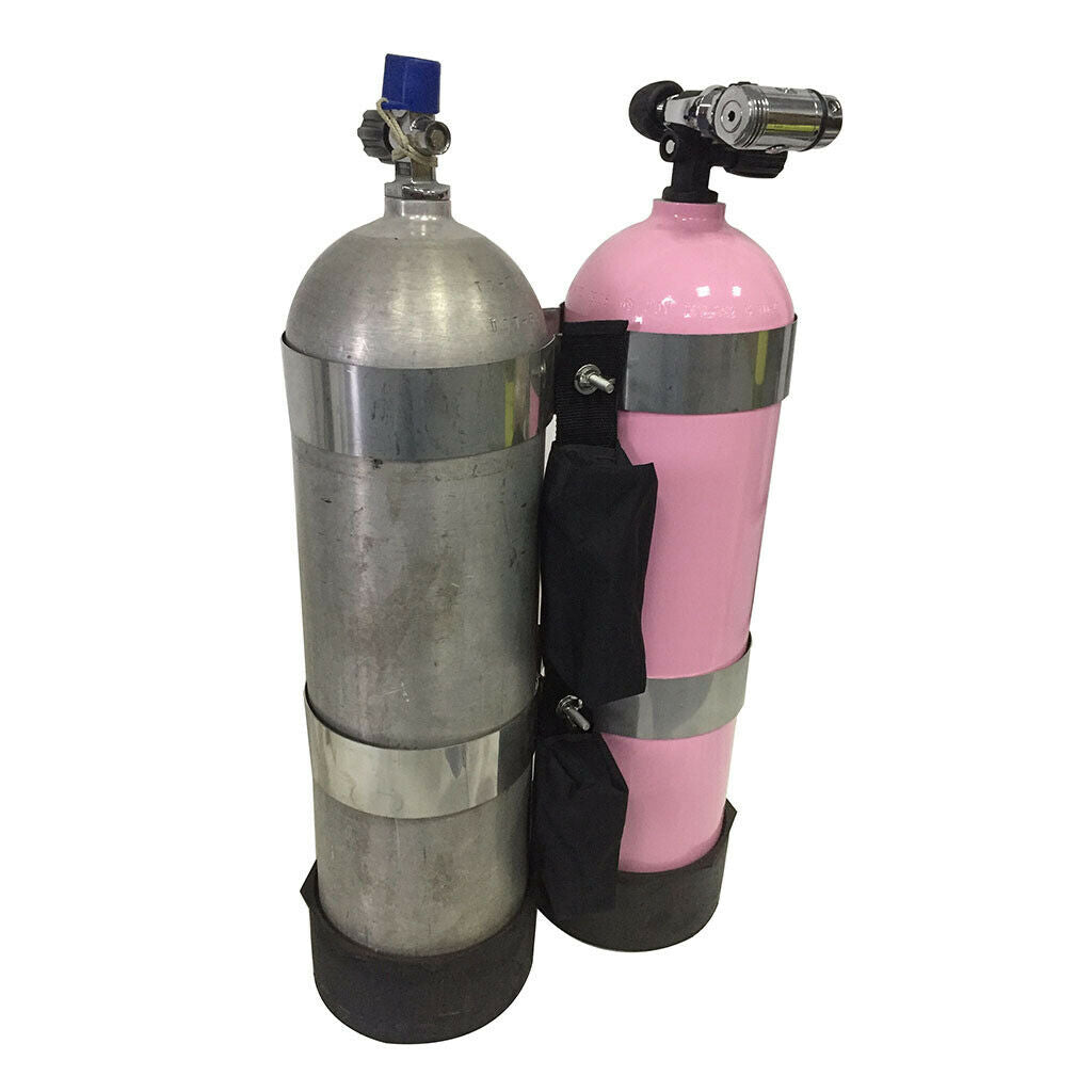 Universal Scuba Diving Tank Bag Double Oxygen Bottle Support Holder WeightPocket