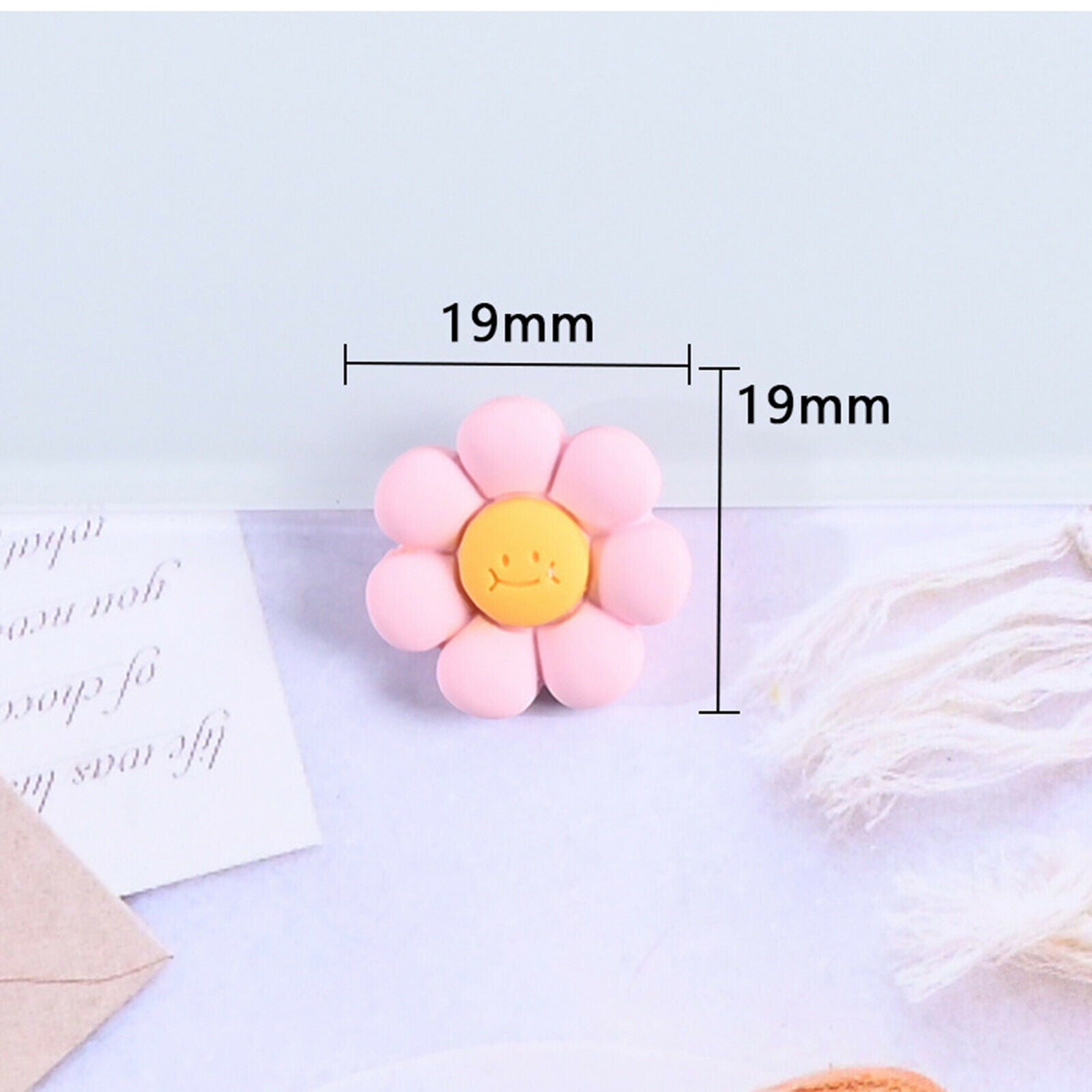 50Pack Flower Flatback Charms Beads DIY Hair Accessories Jewelry Making