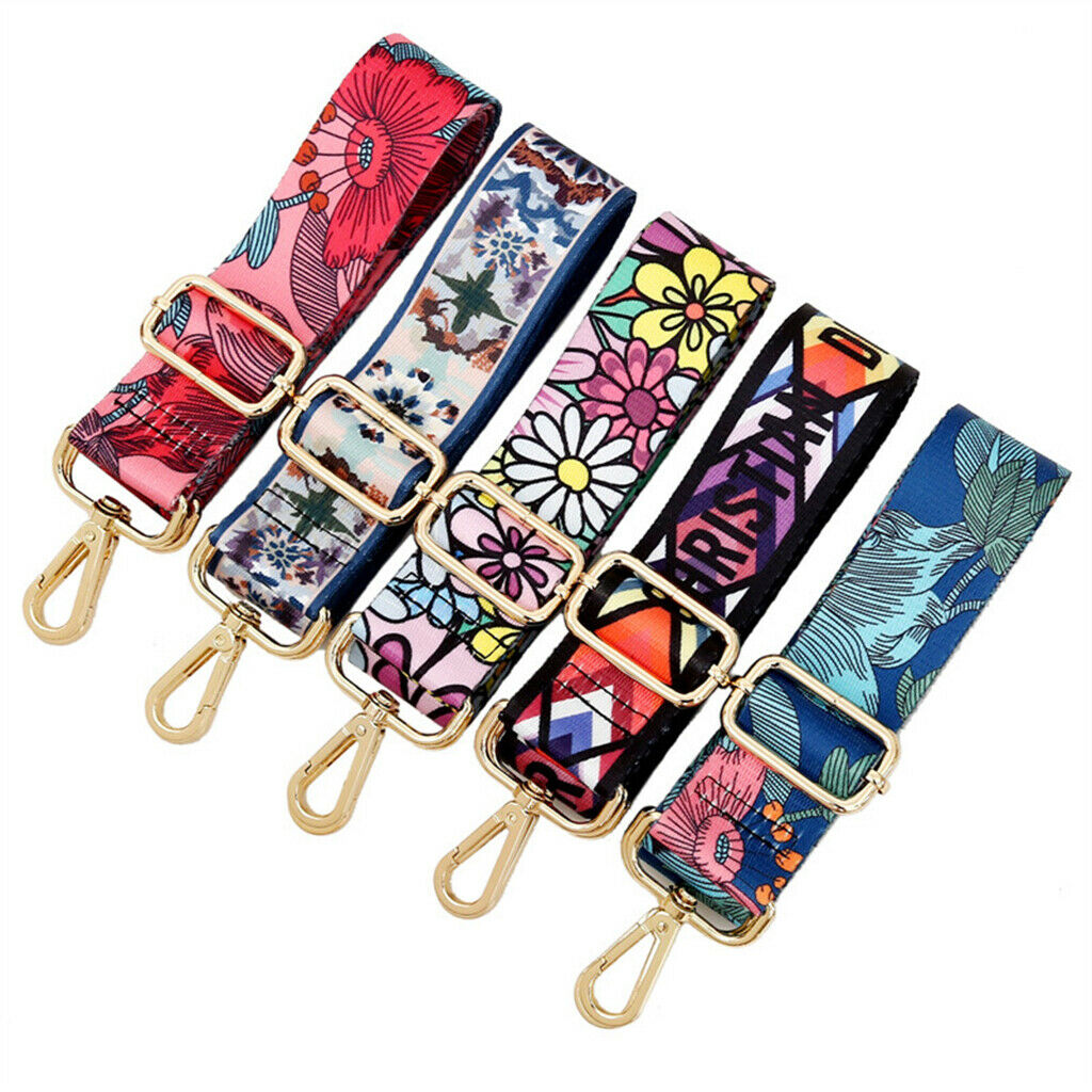 Set of 2 Colorful Women DIY Bag Shoulder Strap CrossBody Replace for Handbag