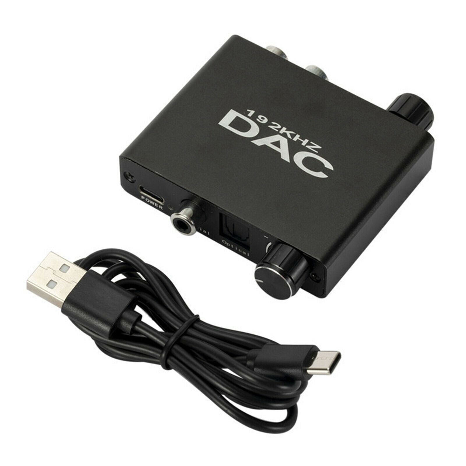 Aluminum 192kHz 24-Bit DAC RCA Digital to Analog RCA Audio Converter