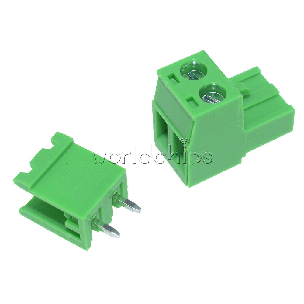 10Pcs KF2EDGK KF-2P 2Pin Right-Angle Plug-in Terminal Connector 5.08mm Pitch