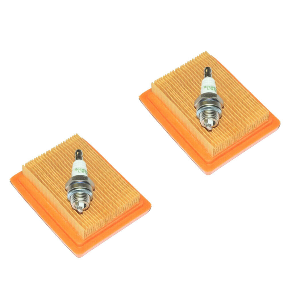 2x Air Filter Spark Plug for Stihl FS120 FS200 FS250 BT120 FR350 HT250 MM55