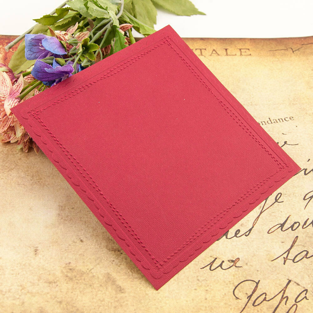 Square Frame Plastic Embossing Folders Template Cutting Scrapbooking Card Album