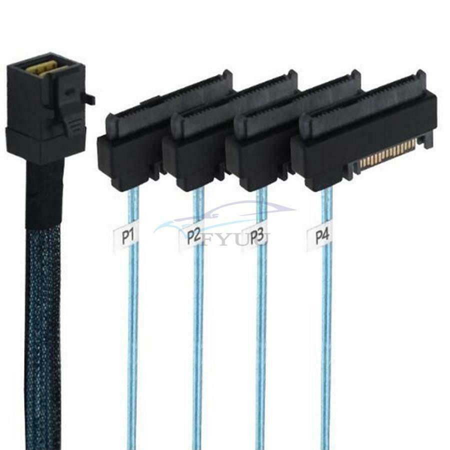1× SFF-8643 Male SAS HD To 29 Pin SFF-8482 With SAS 15Pin Port Cable Adapter