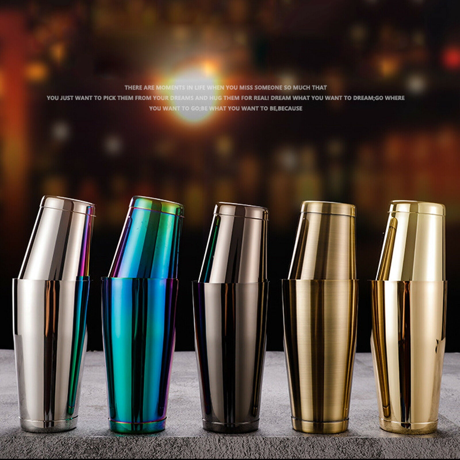 Cocktail Shaker Boston 550ML and 820ML Bar Tins Stainless Steel Drink Mixer Home