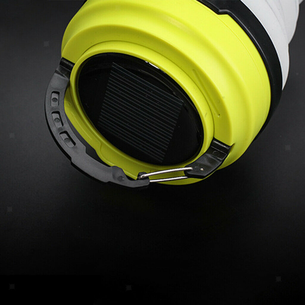 Portable Solar Camping Lantern Lamp, Rechargeable LED Tent Light,Collapsible