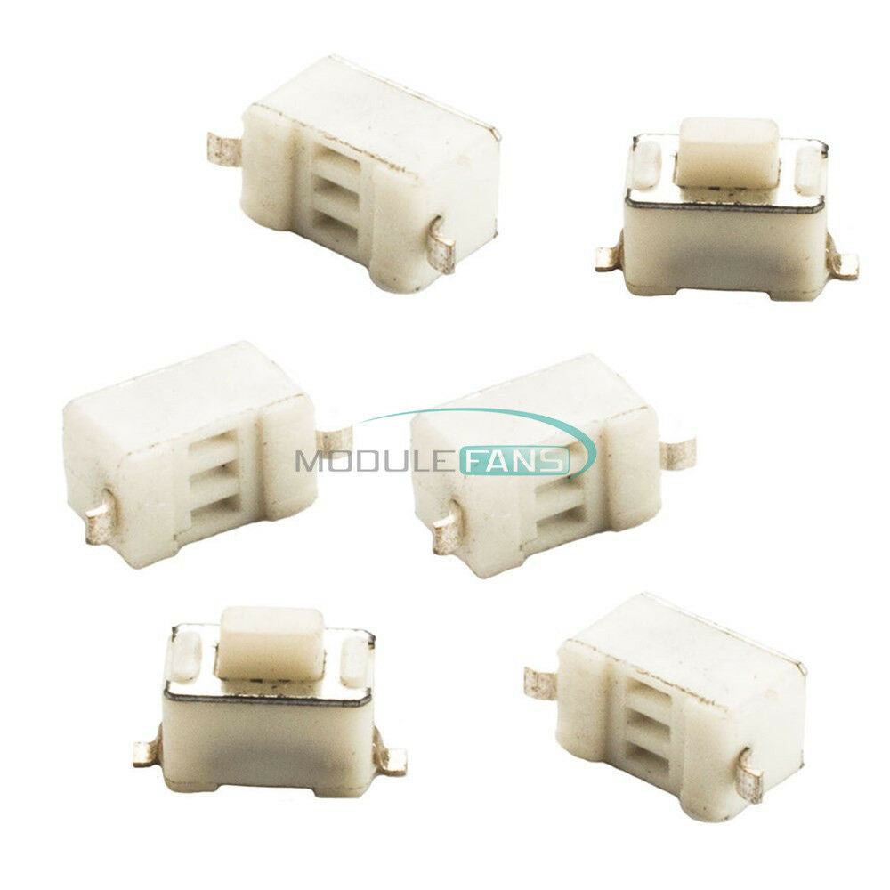 50PCS 3x6x5mm Tactile Pushbutton Key Switch 2 Pins Momentary Tact SMD