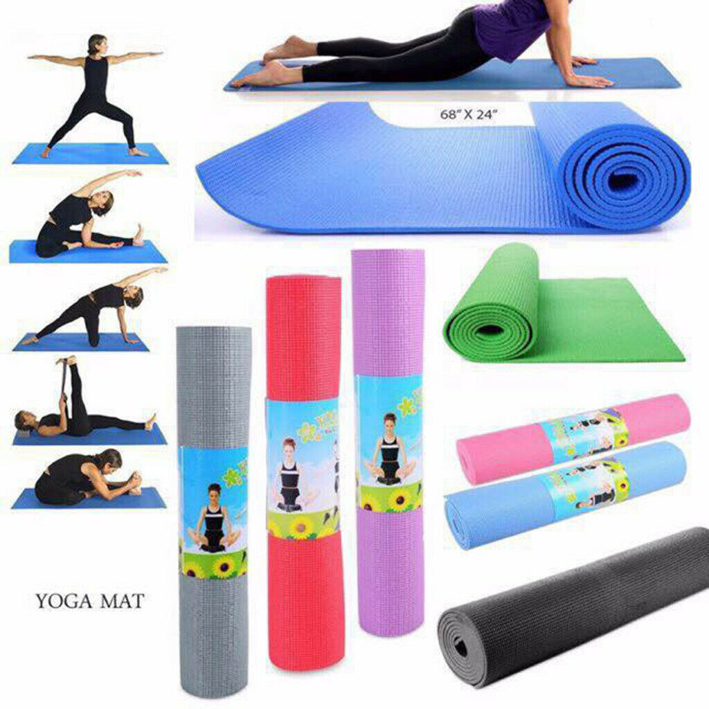 2Pcs EVA Foam Thick Yoga Mat Lightweight Fitness Gym Cushion for Stretching