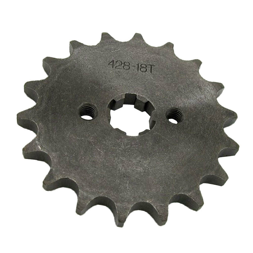 Chain 428 18 Tooth Front Engine Sprocket Dirt Pit Bike ATV Moped 17mm Shaft