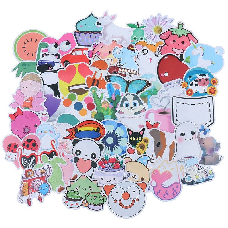 50X Cute Animals Stickers Skateboard Laptop Luggage Guitar Bike Car Decals zBDA