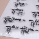 Feather Birthday Silicone Clear Seal Stamp DIY Scrapbook Embossing Photo Album