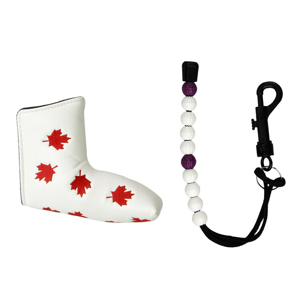 Golf  Putter Headcover Club Covers With Stroke Counter Score Bracelet