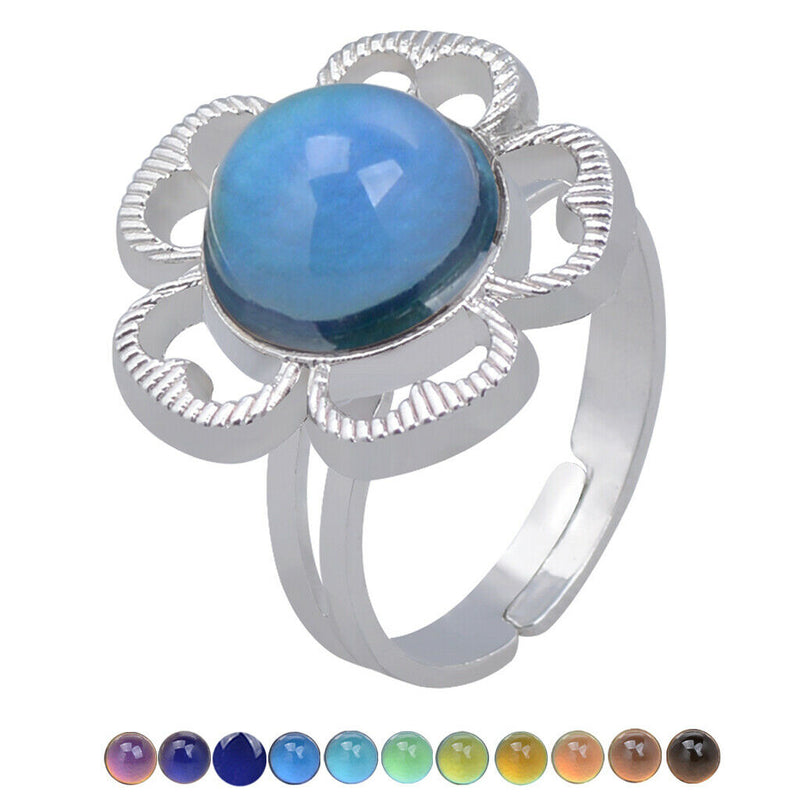 Exclusive Kids Adjustable Colour Changing Mood Ring Band Jewelry Gem Rings
