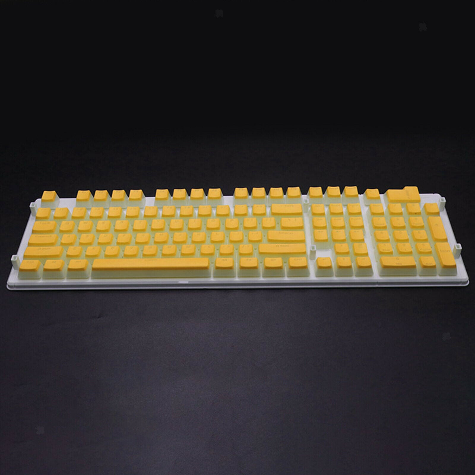 108 Keys Pudding Keycaps Set Game Key Caps for Cherry MX Keyboard Yellow
