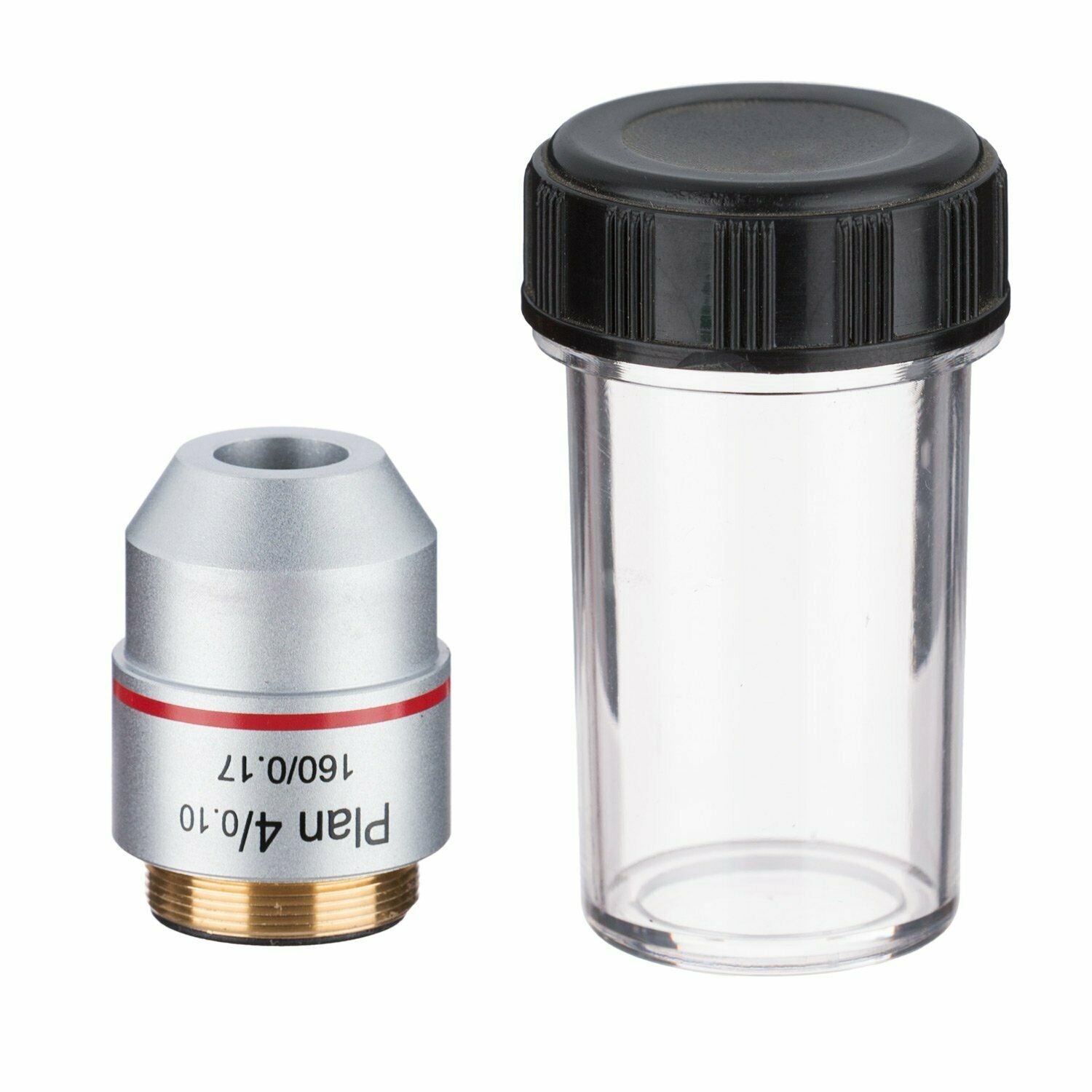 Universal RMS Thread 4X PLAN Objective Lens 160/0.17 for Biological Microscope