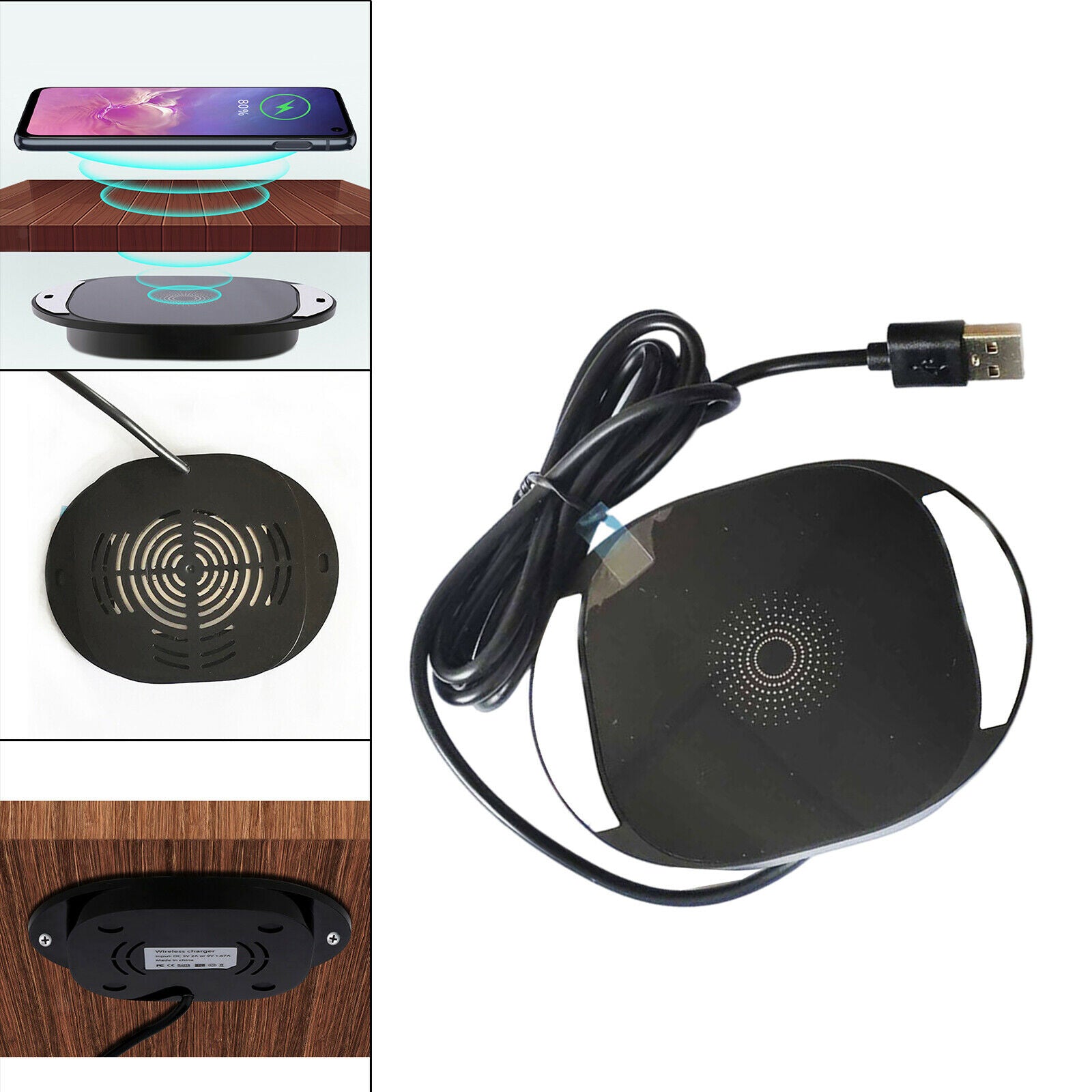 Qi Wireless Charger 20MM for All Phones Restaurant Bar Office Dining Tables