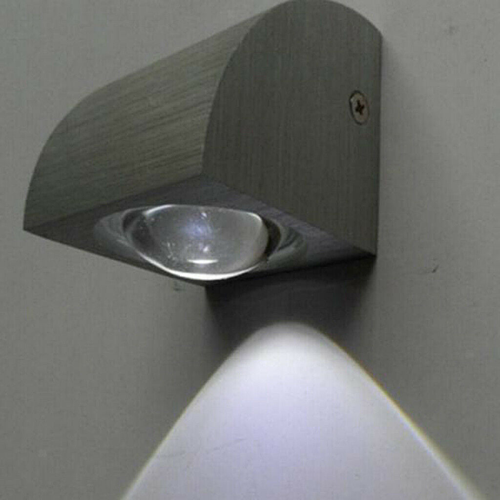 3W Arc Aluminum LED Wall Light Sconce Lamp Bedroom Kitchen Decor Warm White