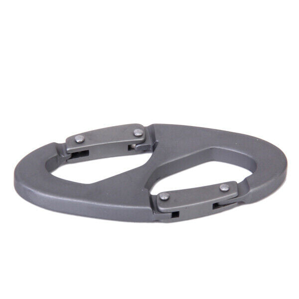2 Pieces Outdoor Snap Hook Buckle Hanging Key Chain - Gray