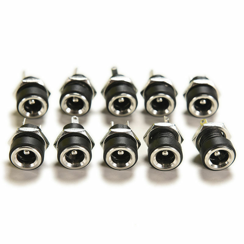 10 5.5x2.1mm DC Power 12V Charger Round Jack Socket Female Panel Connector L49