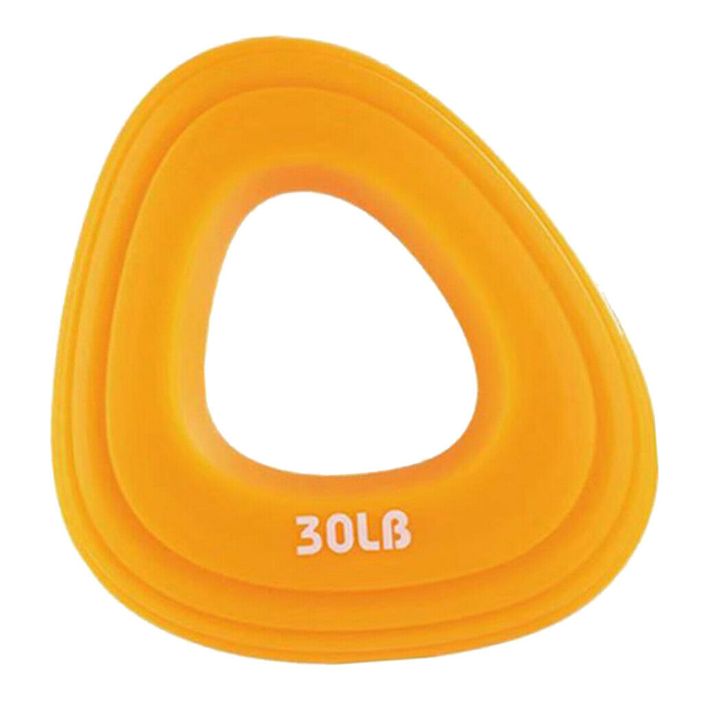 Silicone 30LB Finger Forearm Gripper Ring Exerciser Strengthener Orange