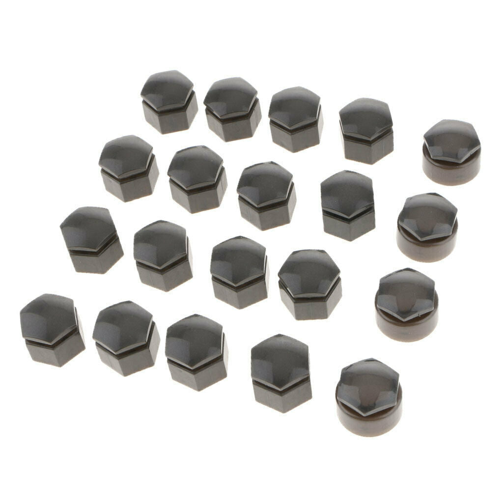 Pack of 20 Wheel Nut Tire Screw Cover   Dust Cover Protector Gray 22mm