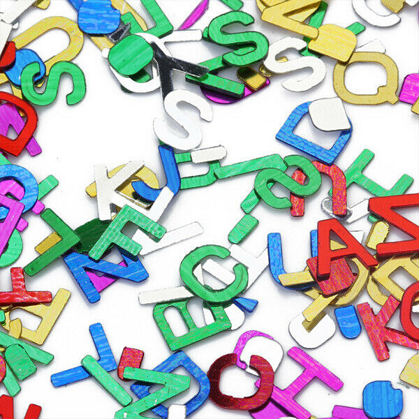 400PCs Colorful Alphabet Letter Embroidered Sequin Patches for DIY Applique