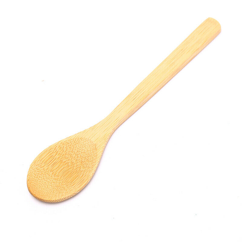 Wooden Round Bamboo Spoon Soup Tea Coffee Salt Spoon Jam Scoop Kitchen To.l8