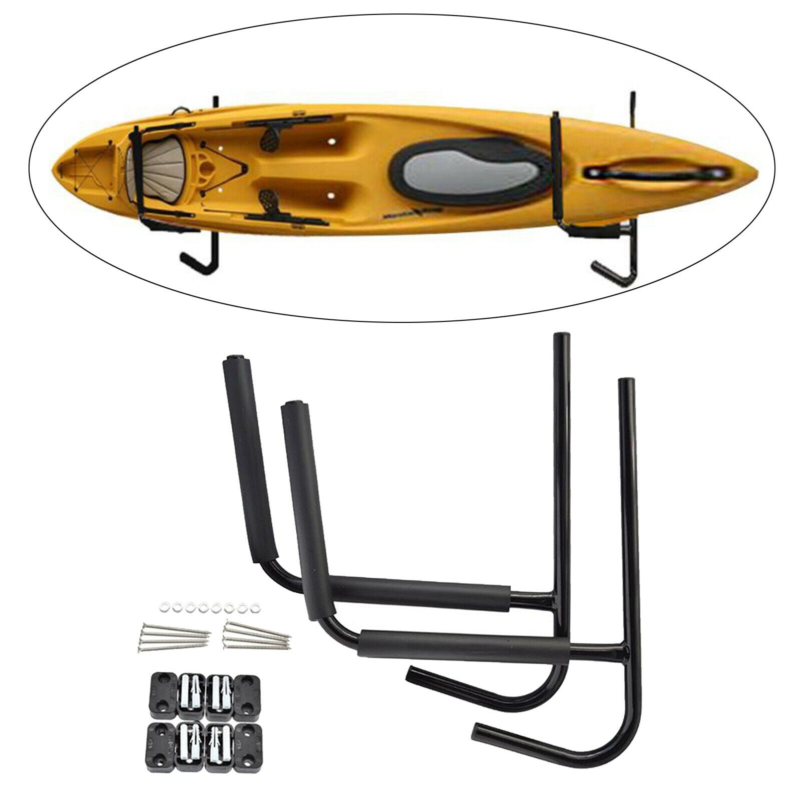 Pack of 2 Heavy Kayak Storage Hook Wall Mounted Canoe Carrier Surfboard Accs