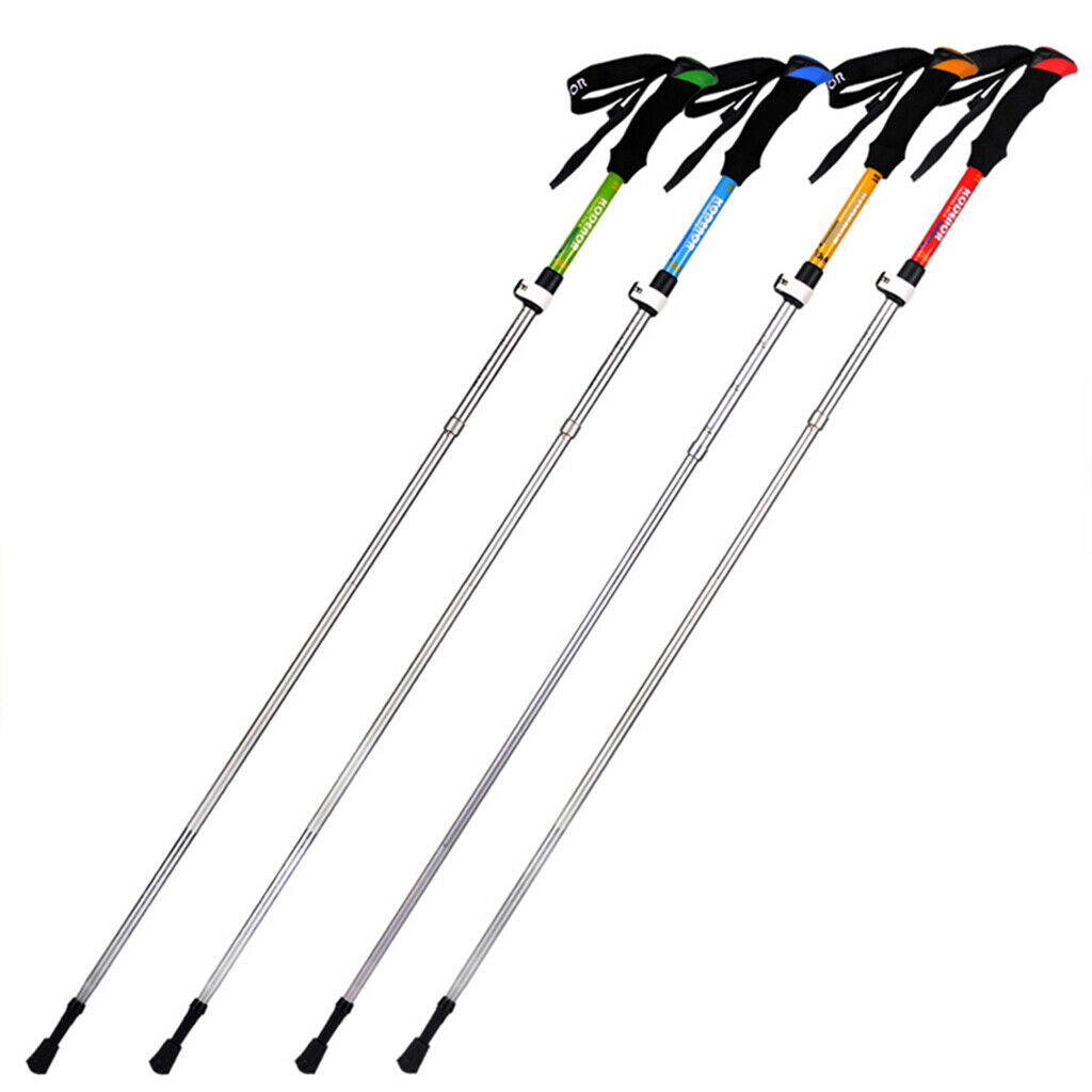 Telescopic Alpenstock Trekking Hiking Sticks Poles  Green