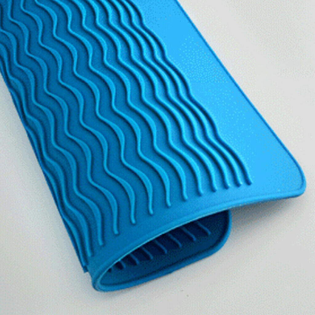 Salon Hair Straightener Anti Heat Safety Silicone Mat Non-Slip Storage Pouch