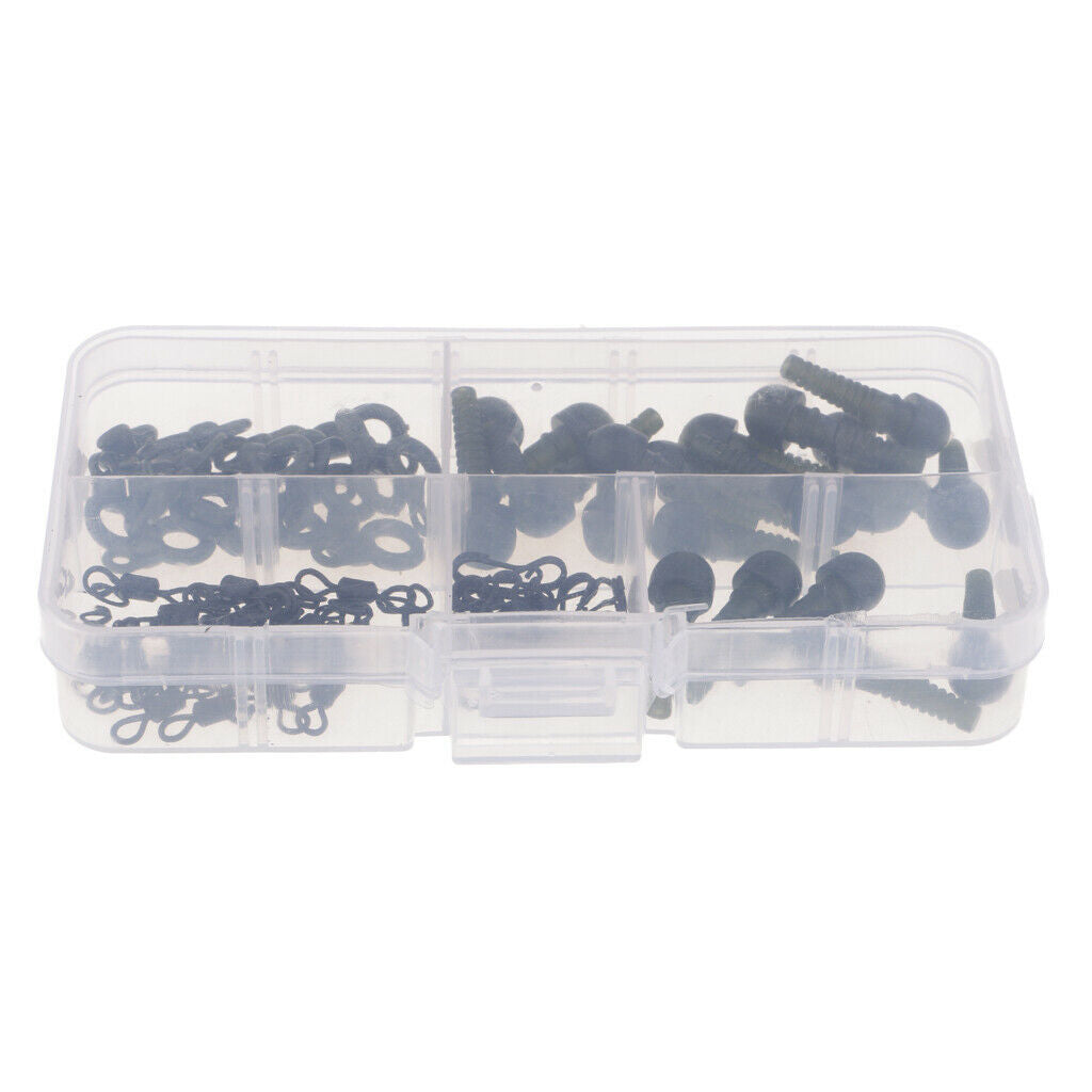80 Pieces, Tadpole Multi Bead Running Rig Stop Run Ring Quick Change Clip