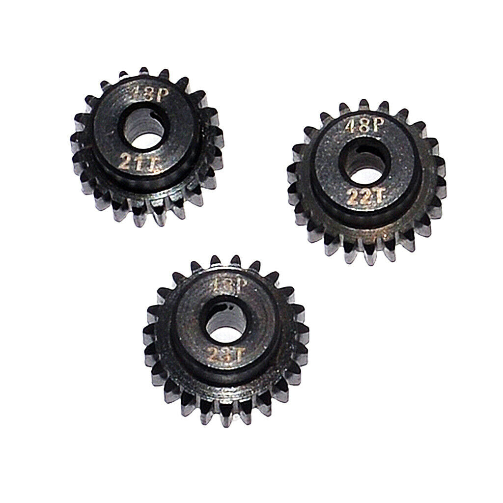 3pcs 48DP 21t-23t Gear Motor Pinion Accessories for 1:10 RC Car