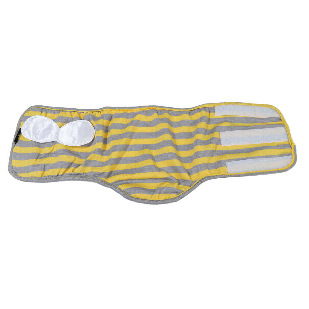 Male Pet Dog Pants Bitch Season Menstrual Sanitary Nappy Diaper Yellow S
