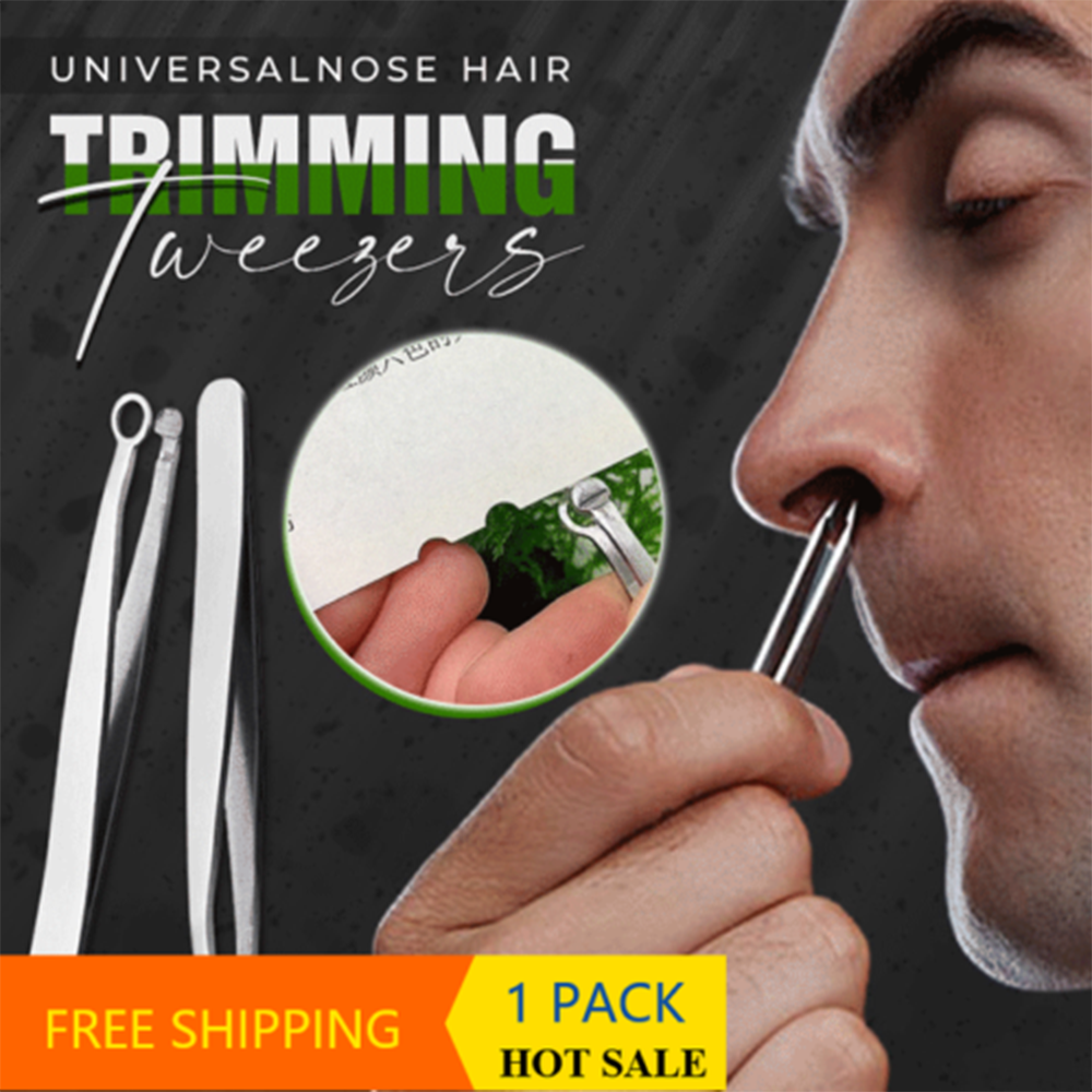Nose Hair Trimming Pinzette Edelstahl Augenbrauen Nase Haarschnitt Runder Kopf