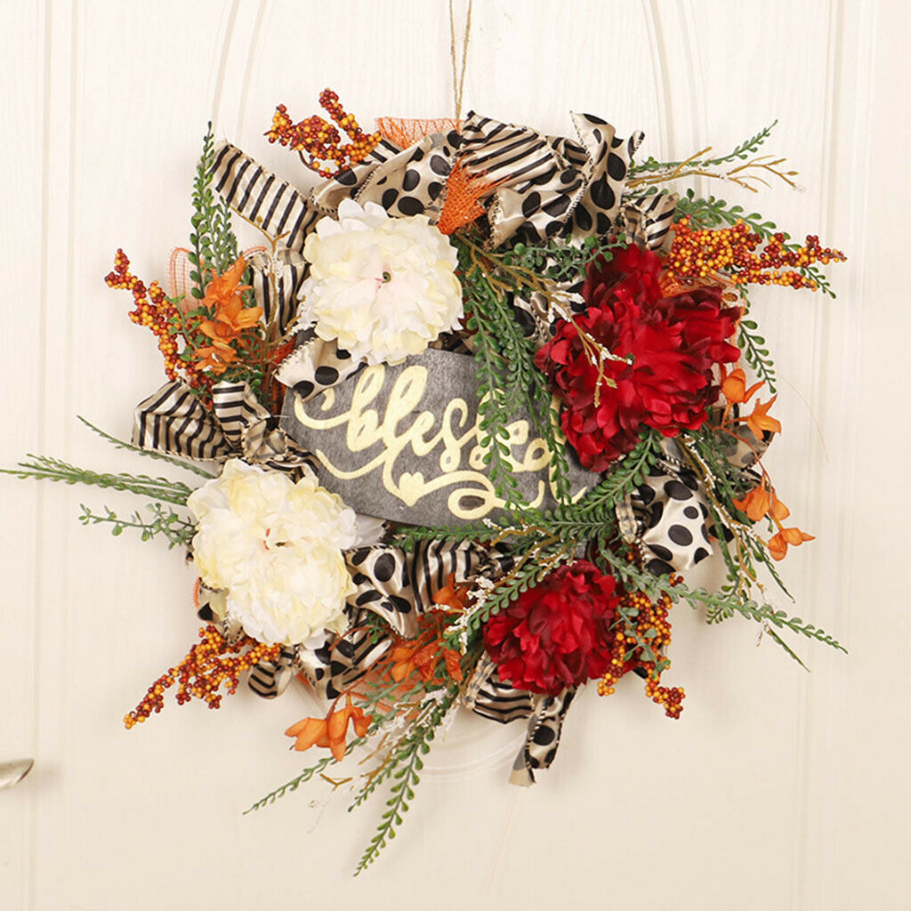 Wreath Garland Wedding Floral Door Wall Decor Artificial Flower Fall Hanging
