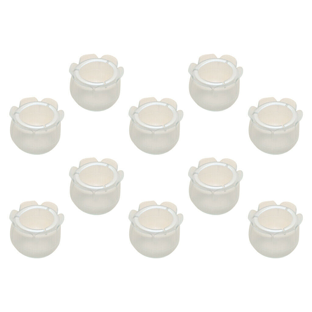 10pcs No-slip Clear Chair Leg Feet Caps Cover Round Floor Protector Size_4