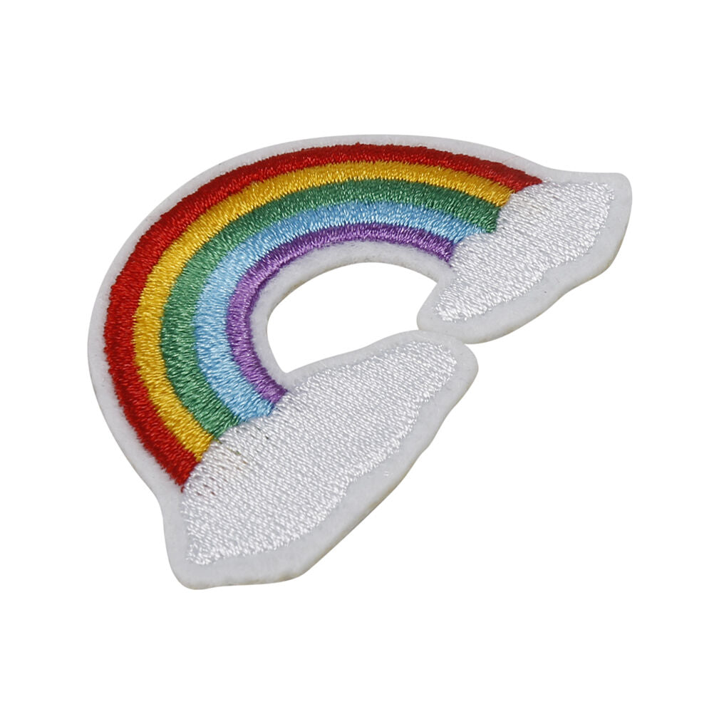 2X Rainbow Peace God Love Cloud Iron on Patch Applique Sew Badge Embroide.l8